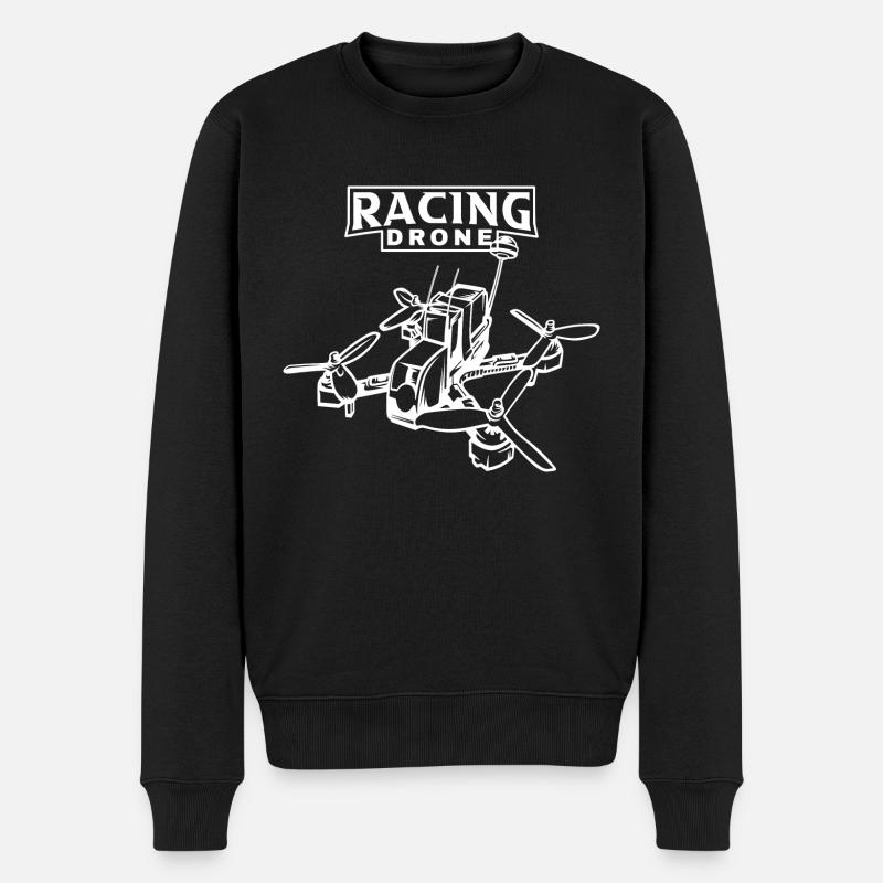 Drone Racing Drone Renn Drohne FPV - Männer Premium Bio Pullover - Schwarz