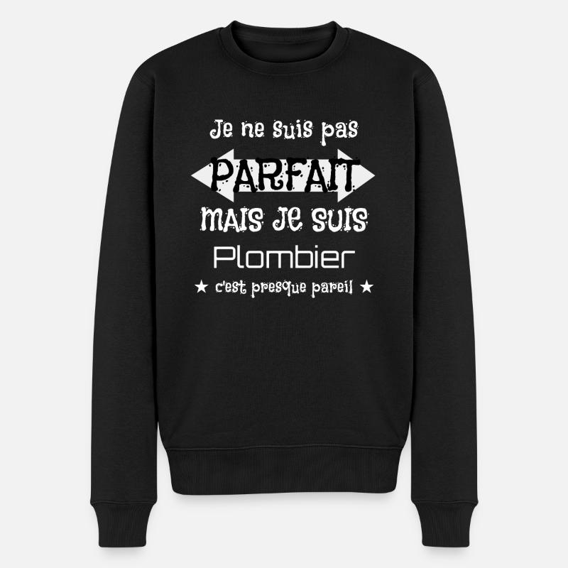 Plombier - Pull Premium bio Homme - noir