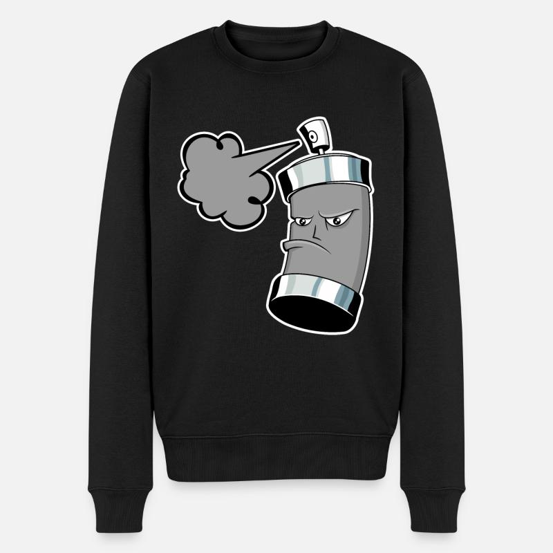 Pulvérisation de bombe graffiti avec spray - Pull Premium bio Homme - noir