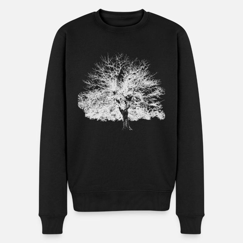 Arbre d’hiver blanc - Pull Premium bio Homme - noir