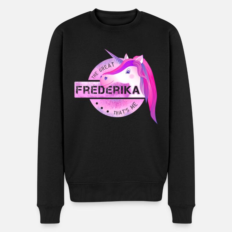 Frederika - Männer Premium Bio Pullover - Schwarz