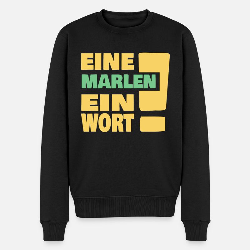 Marlen - Männer Premium Bio Pullover - Schwarz
