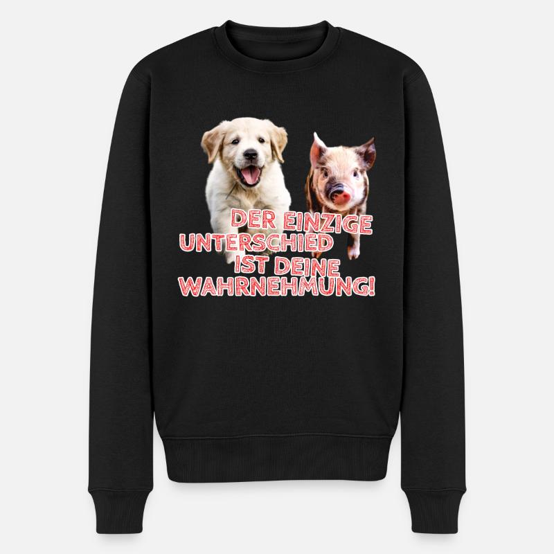 Der einzige Unterschied ist deine Wahrnehmung 2.0 - Männer Premium Bio Pullover - Schwarz