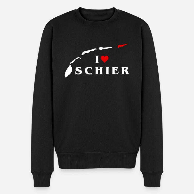 Ich liebe Schier - Männer Premium Bio Pullover - Schwarz