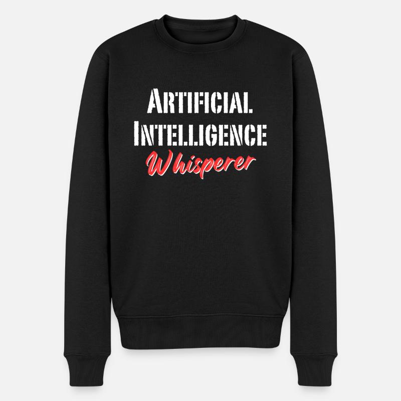 Chuchoteur d’intelligence artificielle - Pull Premium bio Homme - noir