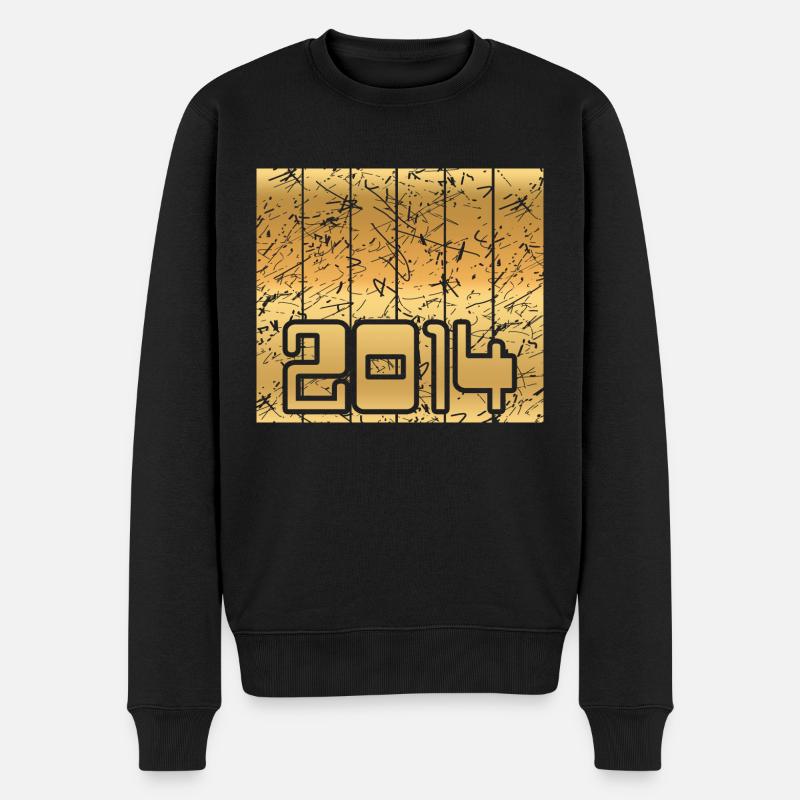 Gebürtig 2014 - Männer Premium Bio Pullover - Schwarz