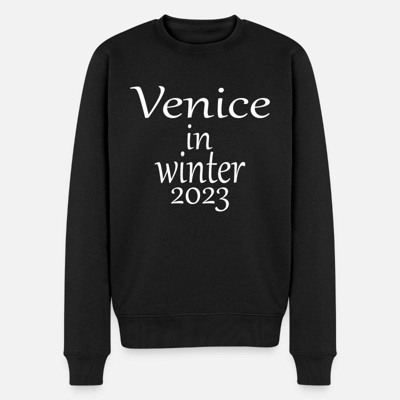 Venise en hiver 2023 - Pull Premium bio Homme - noir