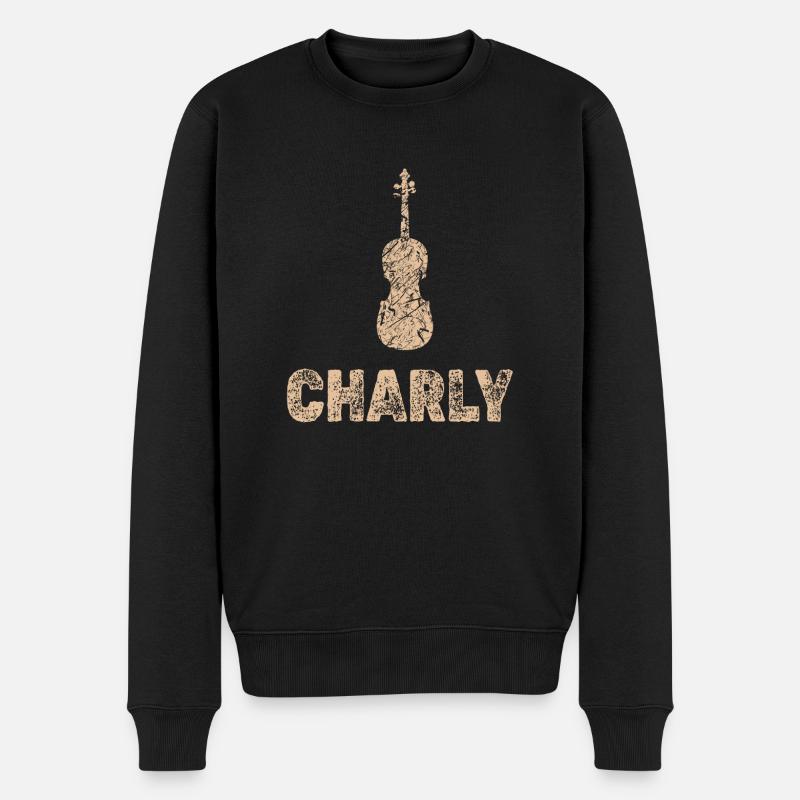 Violoncelle Charly - Pull Premium bio Homme - noir