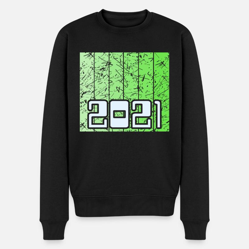 2021 - Männer Premium Bio Pullover - Schwarz