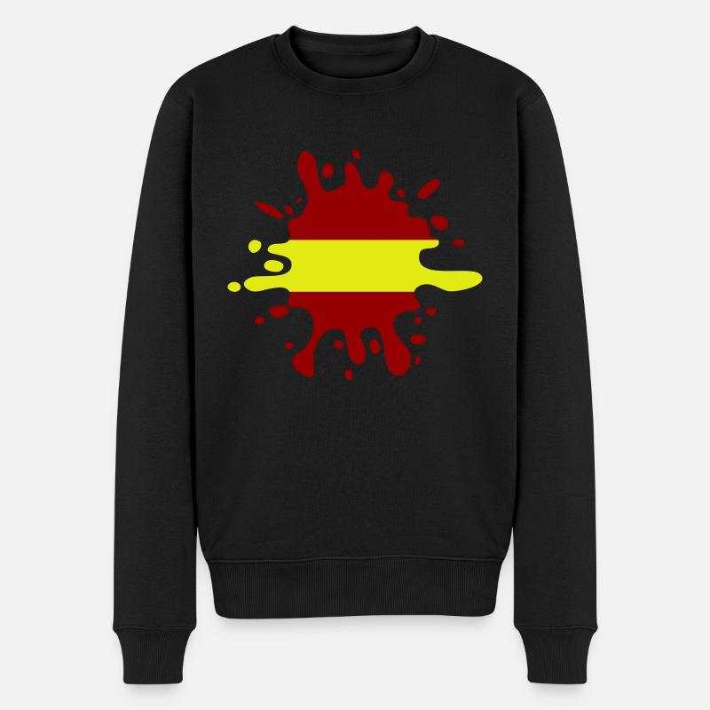 farbklecks spanien - Männer Premium Bio Pullover - Schwarz