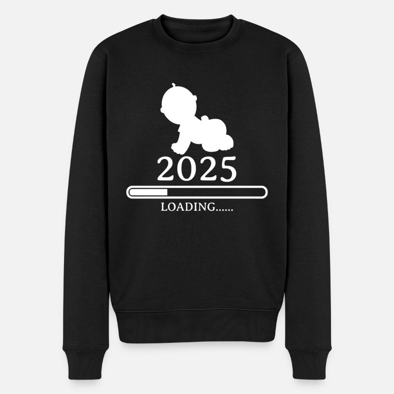 Baby Loading 2025 - Männer Premium Bio Pullover - Schwarz
