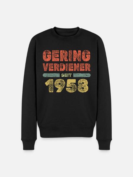 1958 - Männer Premium Bio Pullover - Schwarz