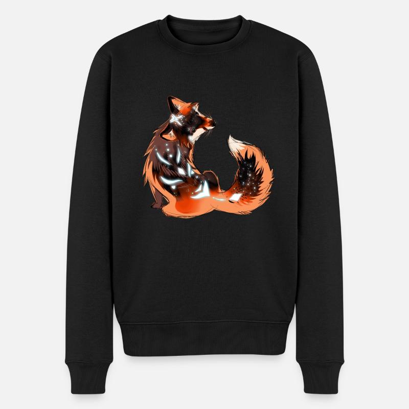 renard mystique - Pull Premium bio Homme - noir
