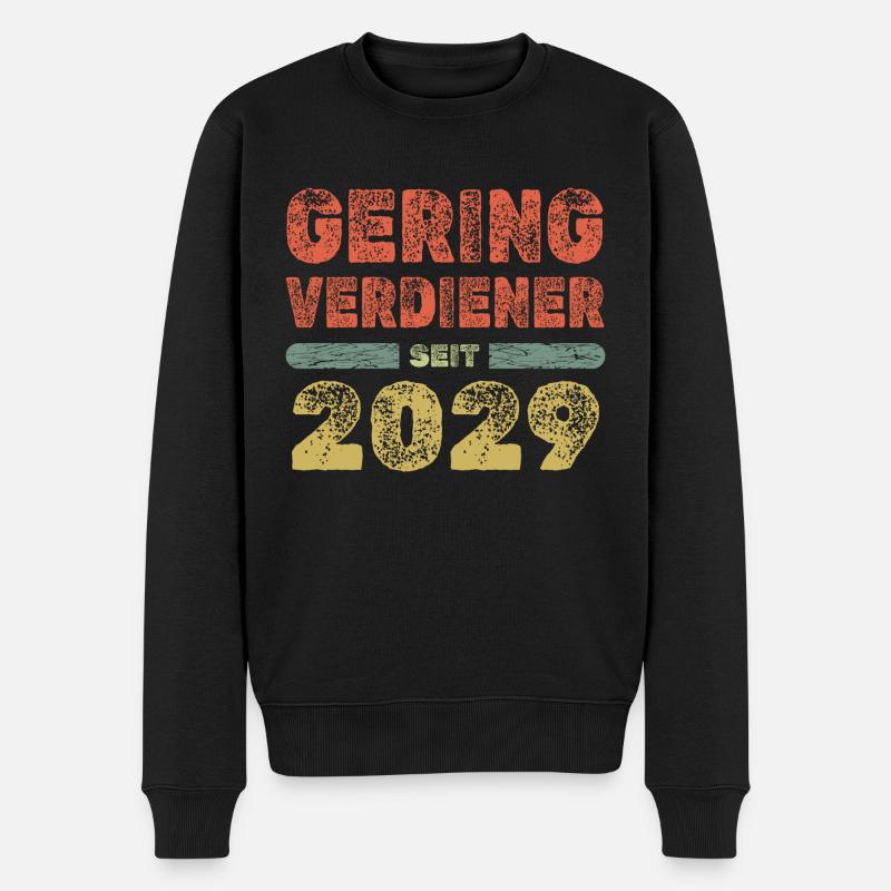 2029 - Männer Premium Bio Pullover - Schwarz