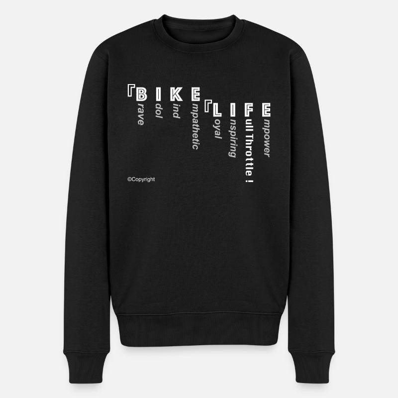 Vie de motard sombre - Pull Premium bio Homme - noir