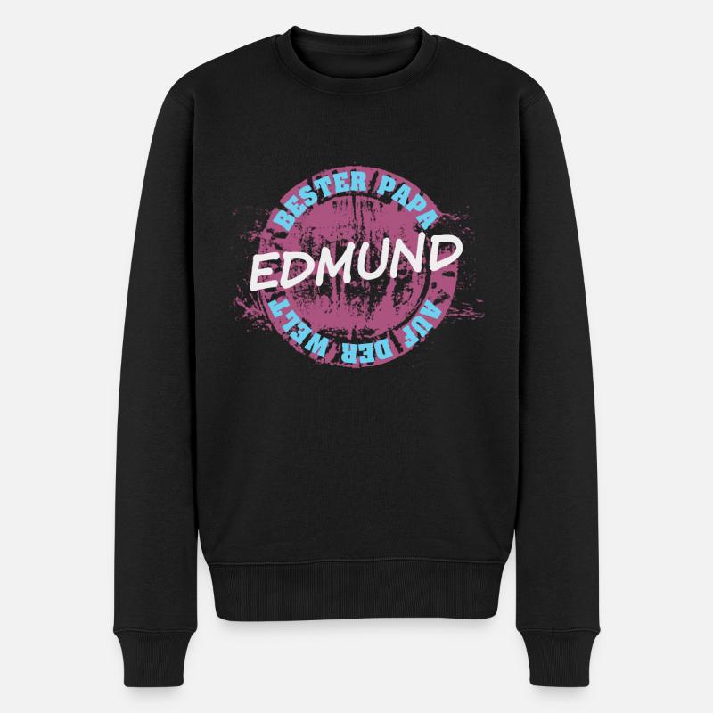 Geschenk für Edmund - Männer Premium Bio Pullover - Schwarz