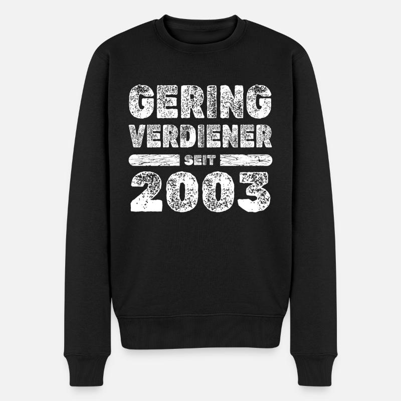 2003 - Männer Premium Bio Pullover - Schwarz