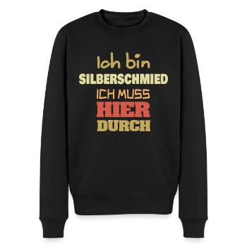 Beroep: Zilversmid - Mannen Premium Bio sweater - zwart - Voor - Nico (187cm)