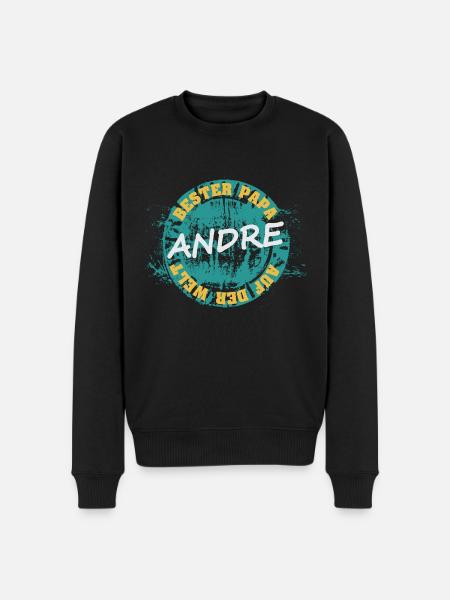 Father's Day Andre - Men's Premium Organic Jumper - black