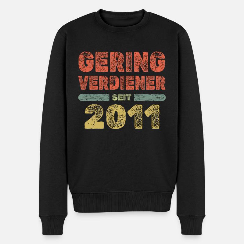 Jahrgang 2011 - Männer Premium Bio Pullover - Schwarz