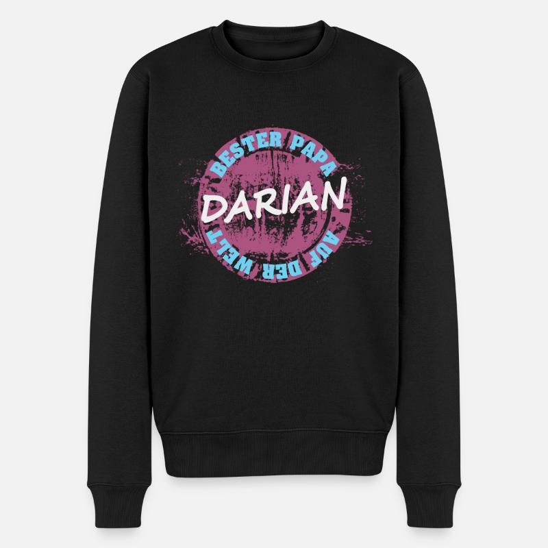 Father's Day Darian - Men's Premium Organic Jumper - black