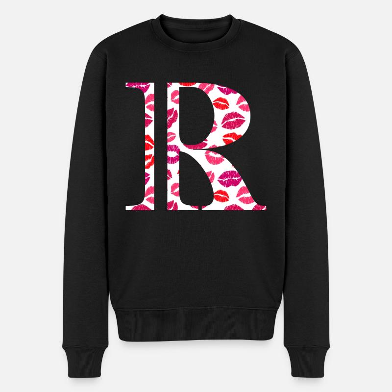 Lettre r bisous - Pull Premium bio Homme - noir