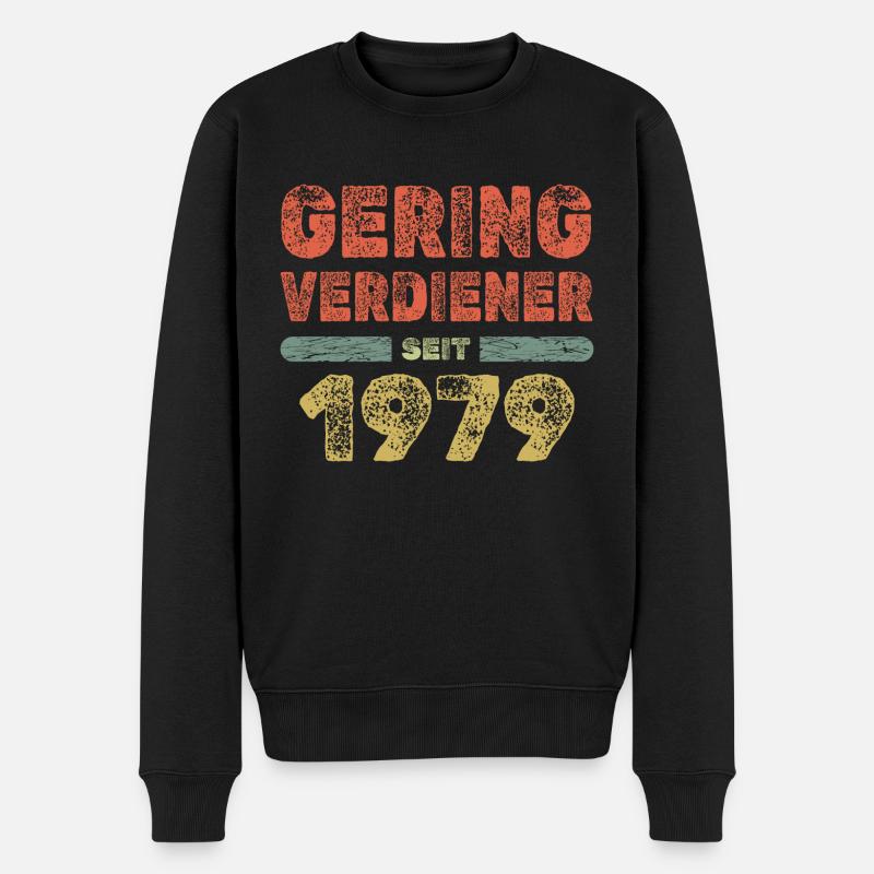 1979 - Männer Premium Bio Pullover - Schwarz