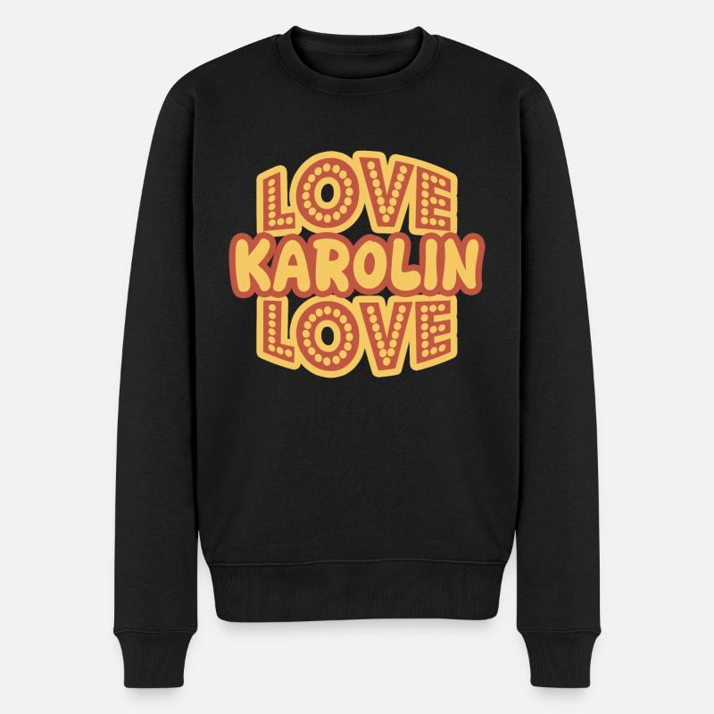 Prénom Karolin - Pull Premium bio Homme - noir