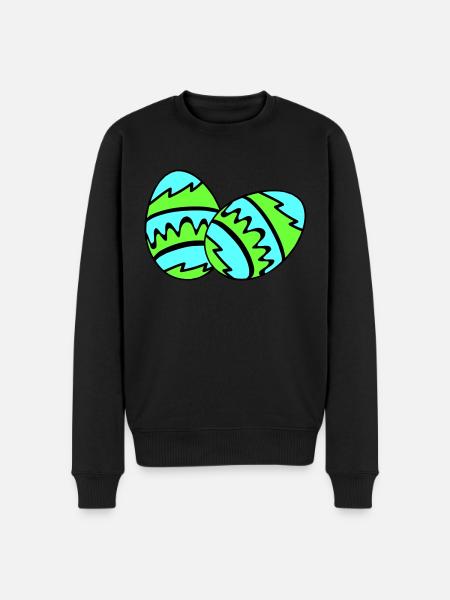 Easter Eggs 02 - Men's Premium Organic Jumper - black