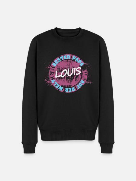 Gift for Louis - Men's Premium Organic Jumper - black