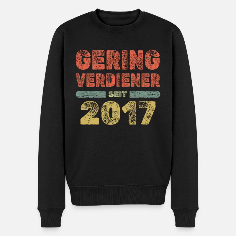 2017 - Männer Premium Bio Pullover - Schwarz