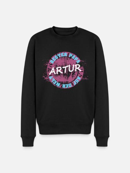 Gift for Artur - Men's Premium Organic Jumper - black
