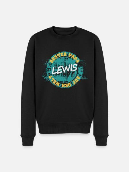 Father's Day Lewis - Men's Premium Organic Jumper - black