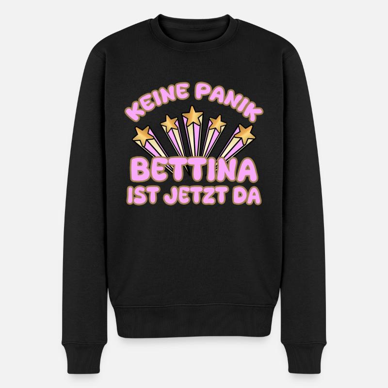 Frauenname Bettina - Männer Premium Bio Pullover - Schwarz