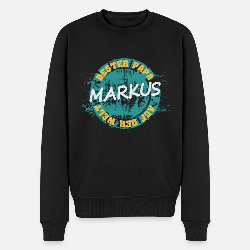 Fête des pères Markus - Pull Premium bio Homme - noir