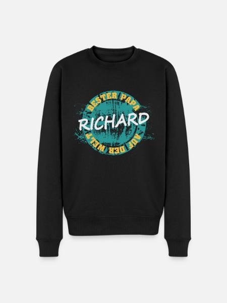 Father's Day Richard - Men's Premium Organic Jumper - black