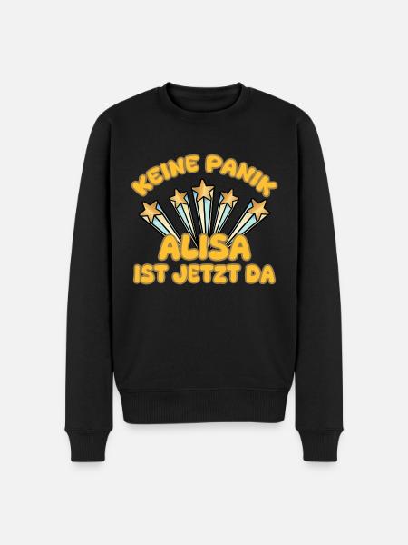 First name Alisa - Men's Premium Organic Jumper - black