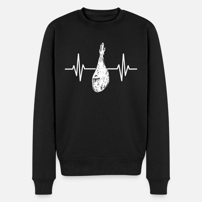 Schinken - Männer Premium Bio Pullover - Schwarz