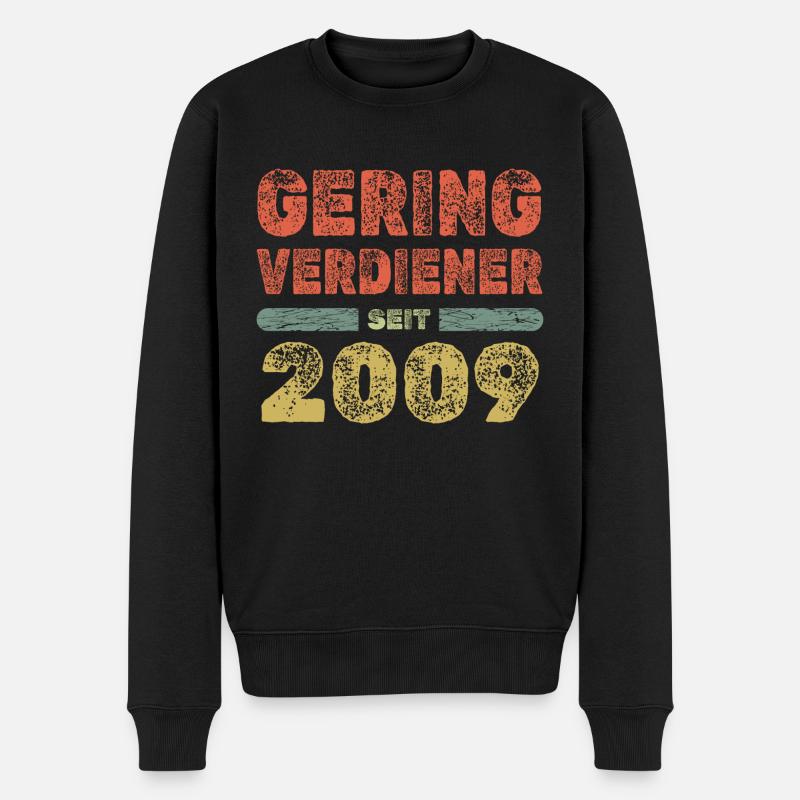 2009 - Männer Premium Bio Pullover - Schwarz