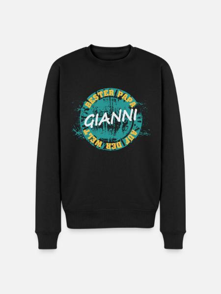 Father's Day Gianni - Men's Premium Organic Jumper - black