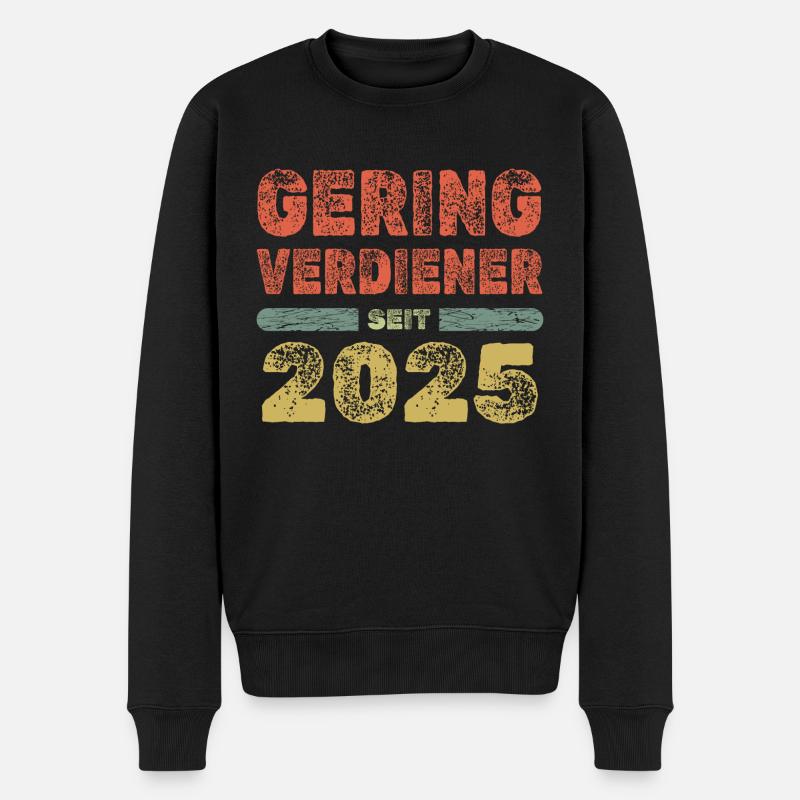 2025 - Männer Premium Bio Pullover - Schwarz