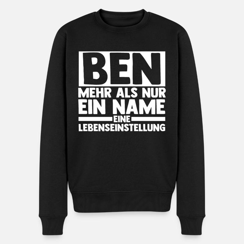 Prénom Ben - Pull Premium bio Homme - noir