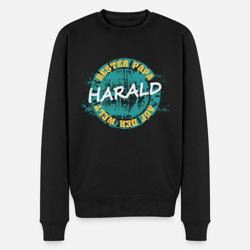 Harald as Father's Day - Men's Premium Organic Jumper - black