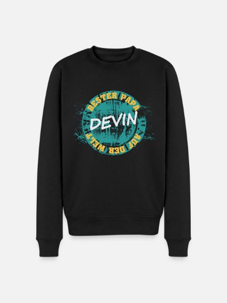 Father's Day Devin - Men's Premium Organic Jumper - black