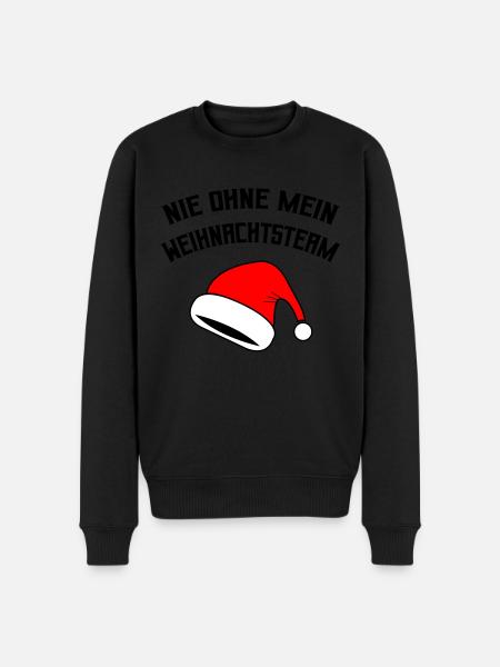 Never without my Christmas team - Men's Premium Organic Jumper - black