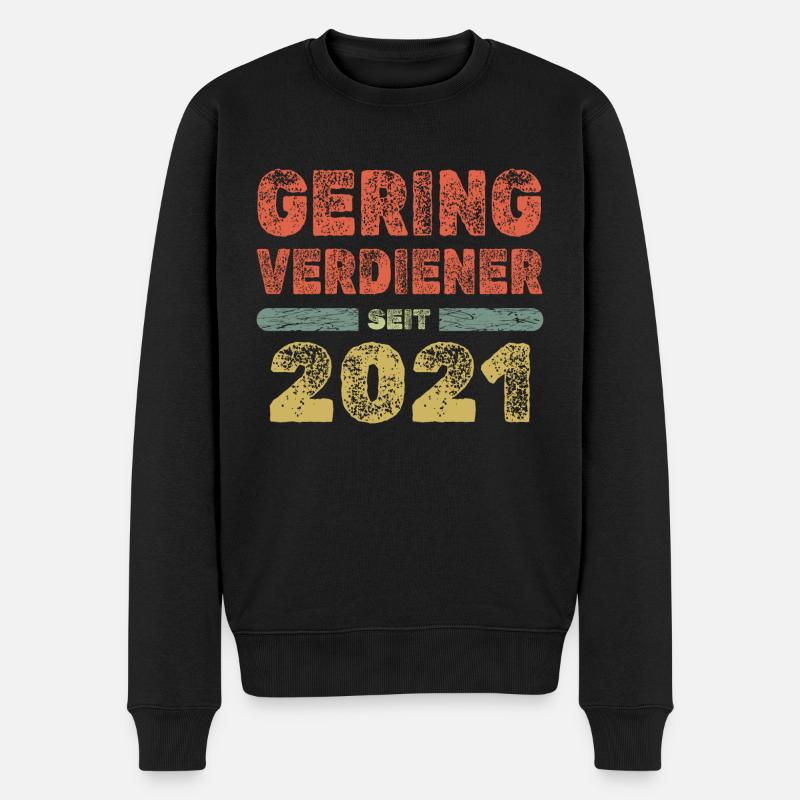 2021 - Männer Premium Bio Pullover - Schwarz