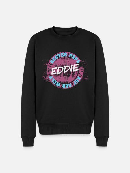 Father's Day Eddie - Men's Premium Organic Jumper - black