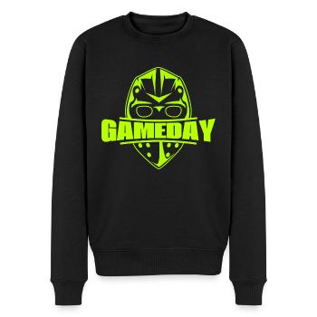 Eishockey Geschenk Trikot Pucks Torwart Maske Neon - Männer Premium Bio Pullover - Schwarz - Vorne - Nico (187cm)