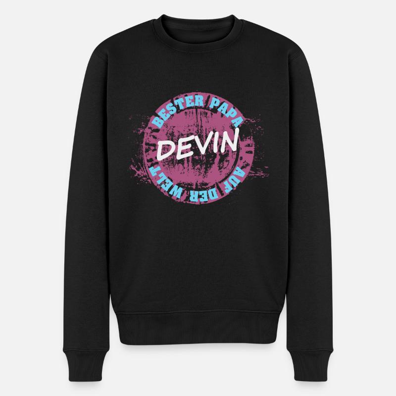Devin as Father's Day - Men's Premium Organic Jumper - black