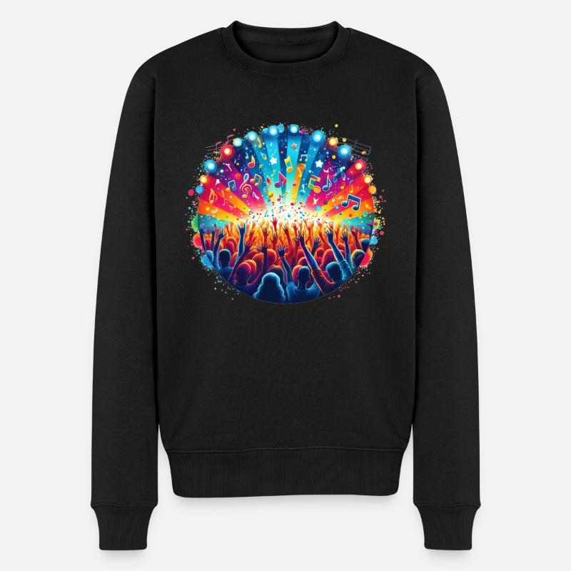 Festival Party - Männer Premium Bio Pullover - Schwarz